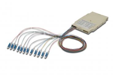 Splice cassette with 12 pigtails, pre-assembled, LC, OM4 