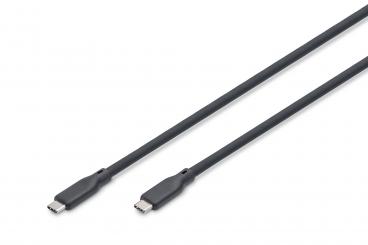 USB silicone cable, USB 3.2 Gen2, USB 10Gbps, 1m, black 