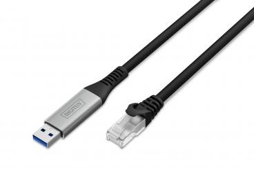 USB-A - RJ45 Ethernet cable, 1Gbit/s, 15m 