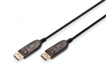 DisplayPort AOC Hybrid Fiber Optic Cable, UHD 8K, 10 m 