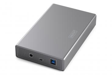 DIGITUS USB 3.0 hard disk enclosure, 3.5", SATA, 16TB, aluminum 