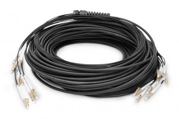 Pre-assembled fiber optic universal breakout cable, multimode OM4, 8 fibers, LC/UPC - LC/UPC 