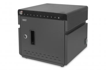 Mobile Desktop Charging Cabinet for 10 Laptops/Tablets Up to 13 Inches, UV-C, USB-C 