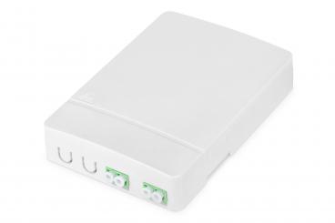 FTTH Enclosure with 2 x LC/APC DX couplers 