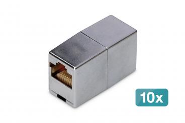 CAT 5e, Class D, RJ45 Modular Coupler - 10 pieces 