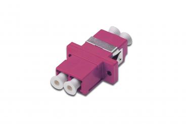 Fiber optic coupling, duplex, LC to LC, MM OM4 