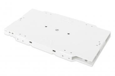 Fiber optic splice cassette for 12 fibers incl. splice holder for crimp and shrink splice protection 