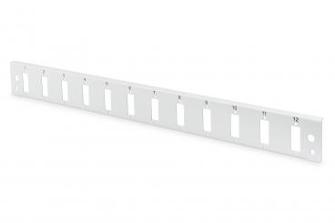 Fiber Optic Splice Box Front Panel, quick lock, 12x SC DX, 1U 