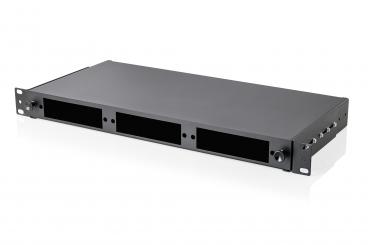 MPO/MTP patch panel for 3 cassettes, 1U, unequipped 