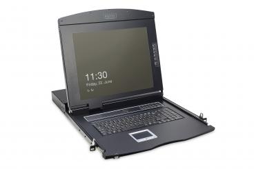 17" LCD KVM Console, 1-Port VGA, spanish Keyboard 